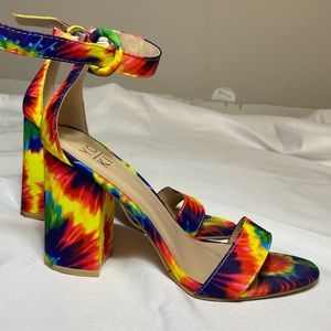 Tie dye summer heels